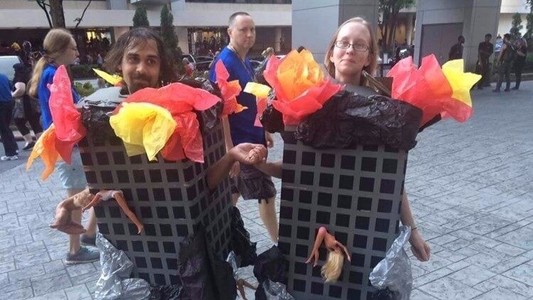 Disgusting leftists wear 9-11 mocking costumes at Dragon Con in Atlanta