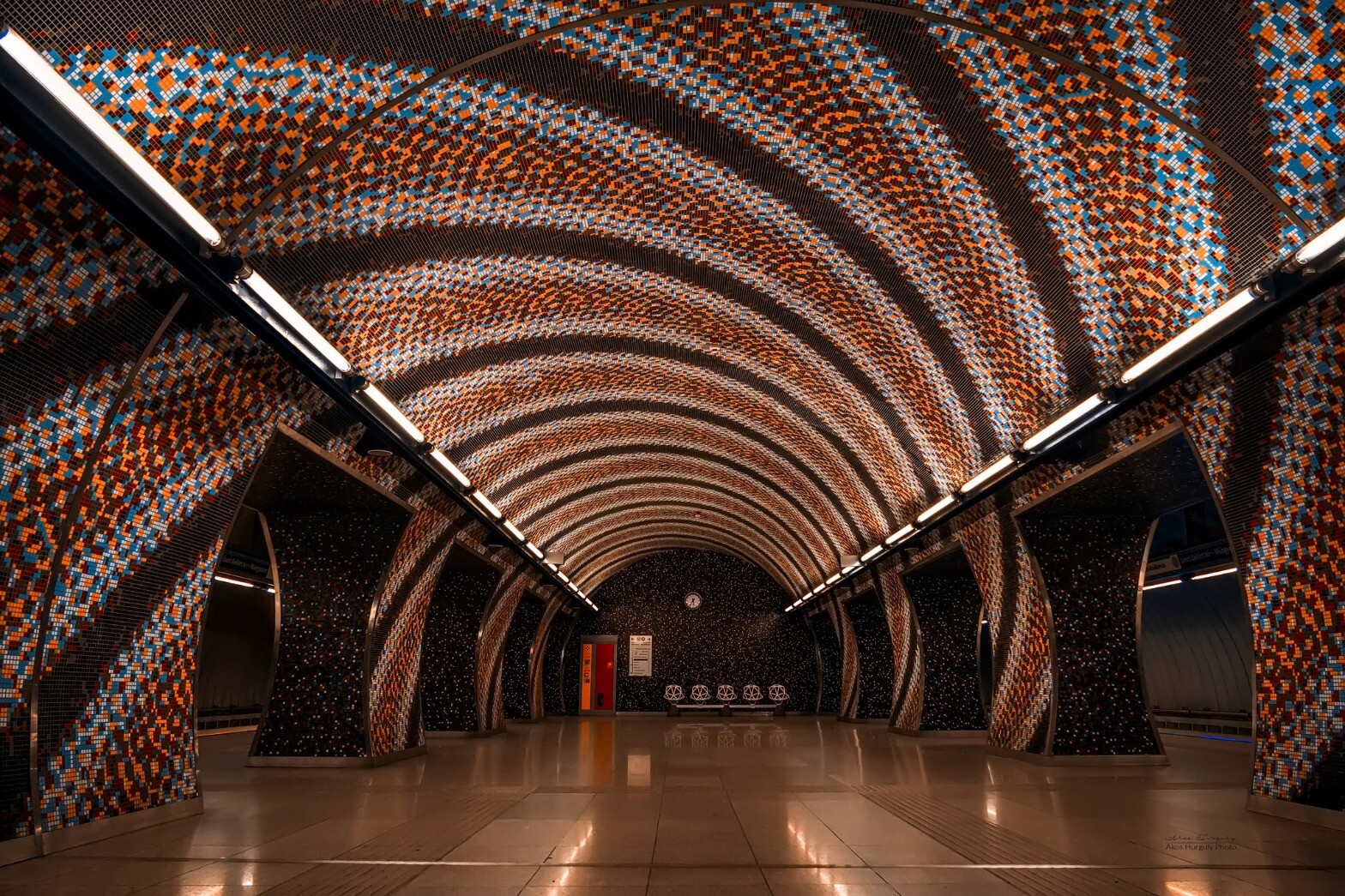 Metro station at the Technical University in Budapest
