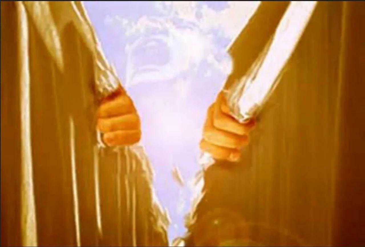 занавес в храме разорвалась. разорванная завеса. завеса в храме разорвалась. завеса в храме разодралась. завеса разорванная в клочья.